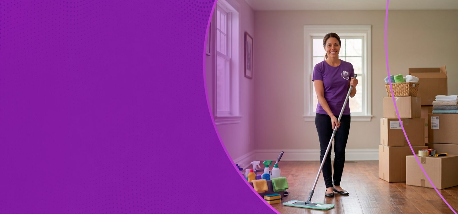 Shine Maid cleaning a Jacksonville home for move-in/move-out handover